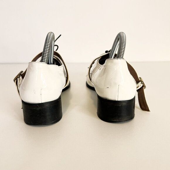 Tabitha Simmons White Patent Leather Pointed Toe Oxfords - Picture 4 of 9